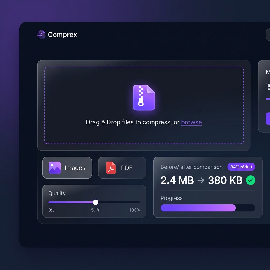 Aperçu Comprex — Compression d'images et PDF
